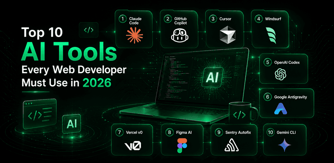 Top 10 AI Tools Every Web Developer Must Use in 2026