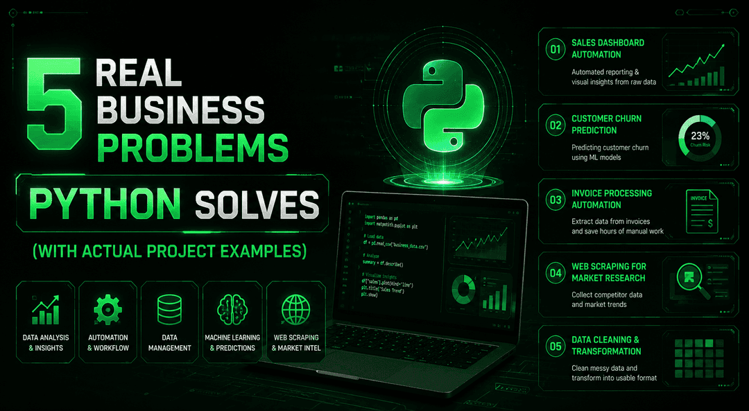5 Real Business Problems Python Solves (With Actual Project Examples)