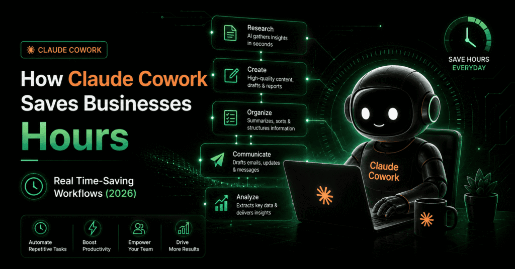 How Claude Cowork Saves Businesses Hours: Real Time-Saving Workflows (2026)