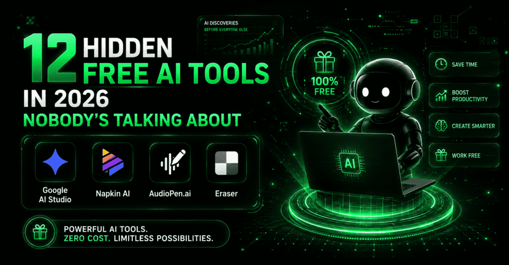 12 Hidden Free AI Tools in 2026 Nobody’s Talking About